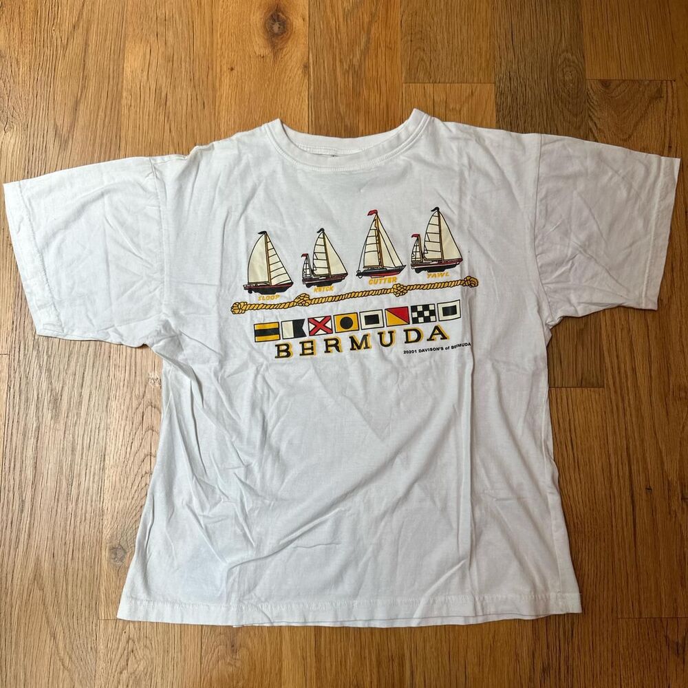 Vintage Bermuda Sailing Boat Shirt Size: XL